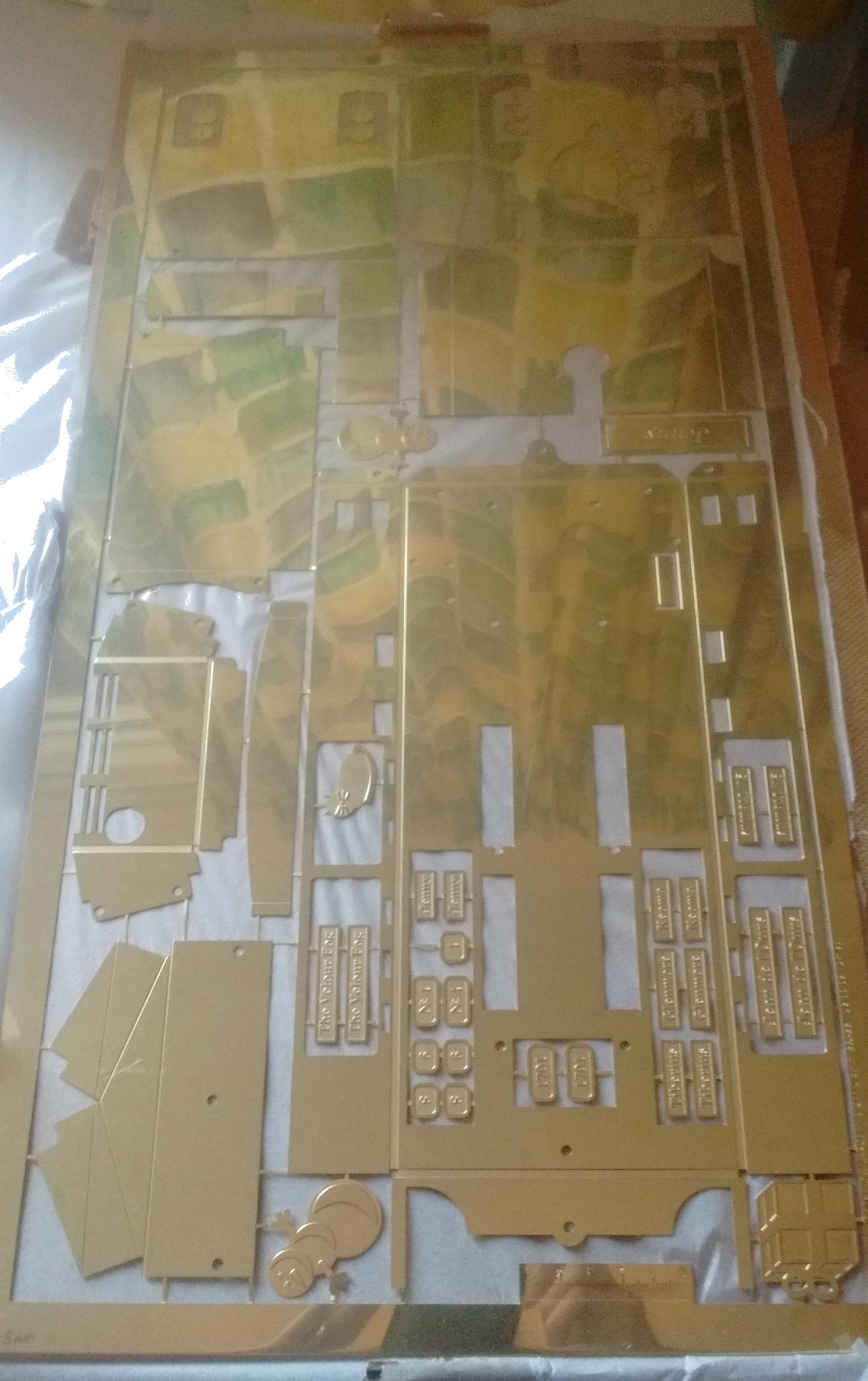 Large sheet of brass parts